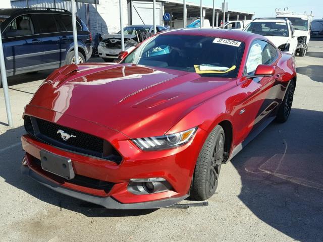 1FA6P8CF2H5302995 - 2017 FORD MUSTANG GT RED photo 2