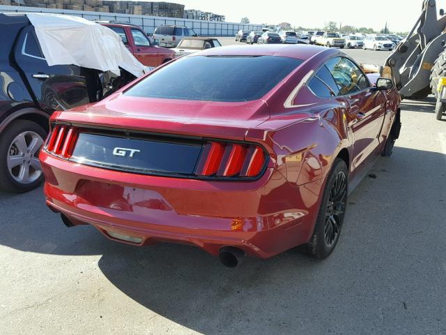 1FA6P8CF2H5302995 - 2017 FORD MUSTANG GT RED photo 4