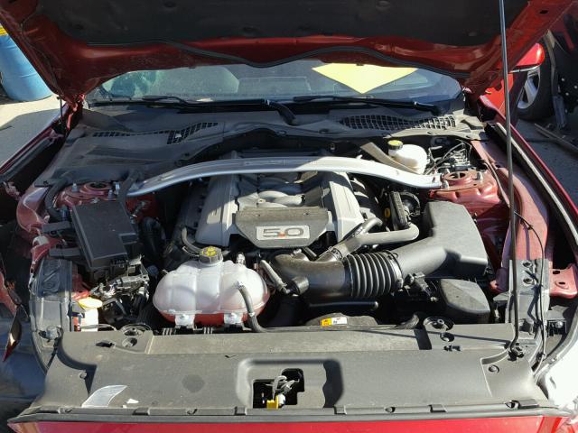 1FA6P8CF2H5302995 - 2017 FORD MUSTANG GT RED photo 7