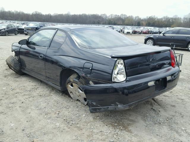 2G1WJ15K669160396 - 2006 CHEVROLET MONTE CARL BLACK photo 3