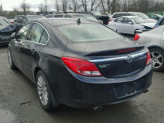 W04GY5GV8B1077325 - 2011 BUICK REGAL CXL BLACK photo 3