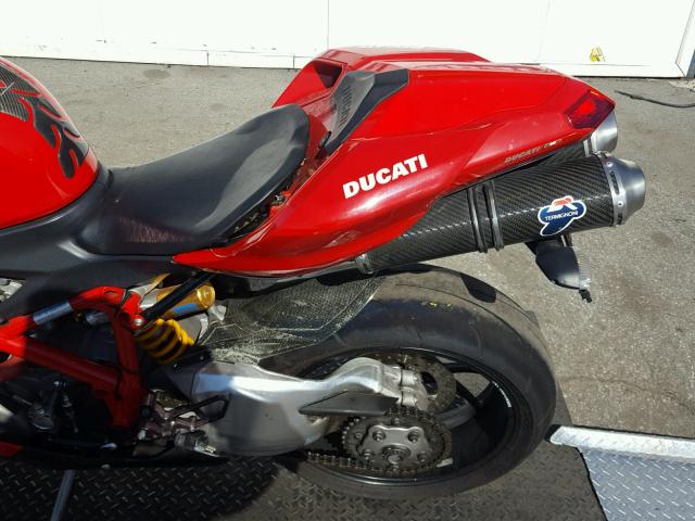 ZDM1XBGV09B006786 - 2009 DUCATI 848 RED photo 6