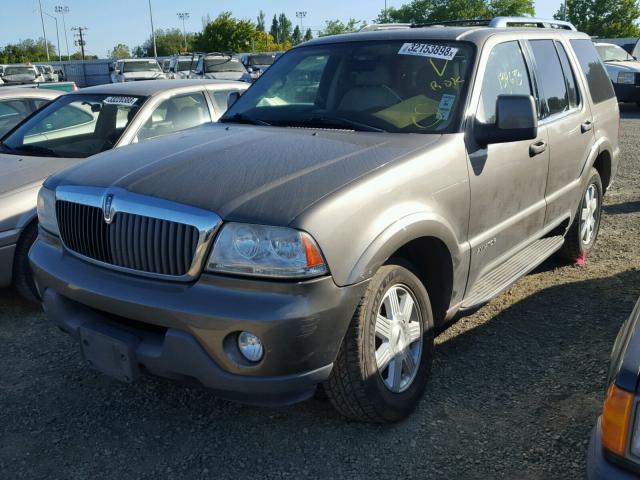 5LMEU78H33ZJ11440 - 2003 LINCOLN AVIATOR TAN photo 2