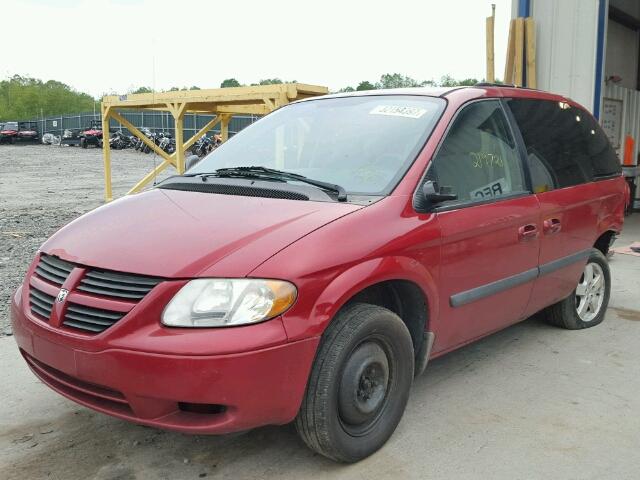 1D4GP45R76B564432 - 2006 DODGE CARAVAN SX RED photo 2