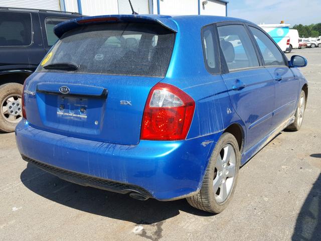 KNAFE161085019550 - 2008 KIA SPECTRA5 5 BLUE photo 4