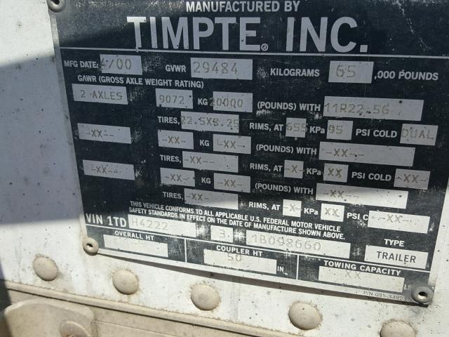 1TDH422231B098660 - 2001 TIMT TRAILER 白色 照片 10