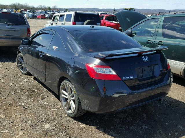2HGFG21568H704840 - 2008 HONDA CIVIC SI BLACK photo 3