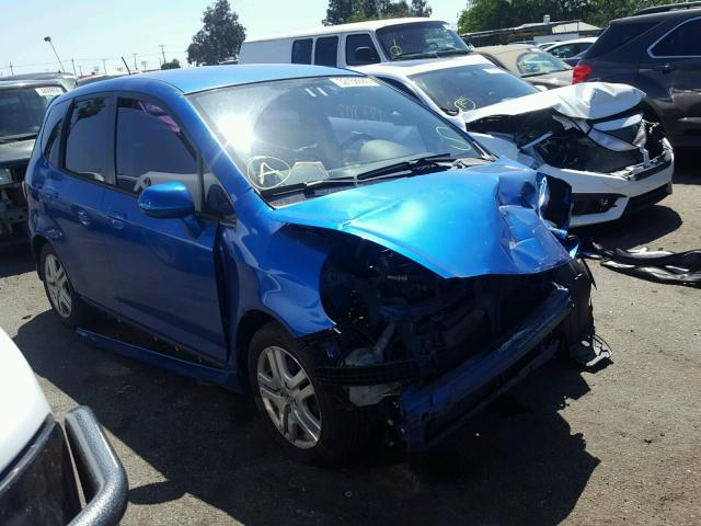 JHMGD38677S035256 - 2007 HONDA FIT S BLUE photo 1