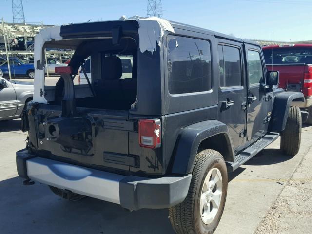 1C4BJWEG4DL521564 - 2013 JEEP WRANGLER U BLACK photo 4