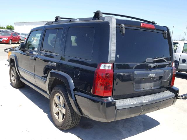 1J8HH48N86C253635 - 2006 JEEP COMMANDER BLACK photo 3