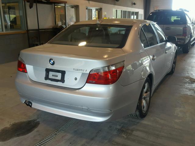 WBANE53566CK88459 - 2006 BMW 525 I SILVER photo 4