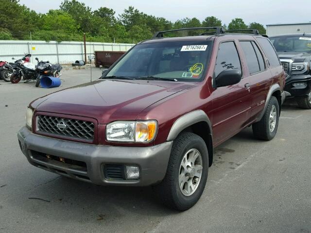 JN8DR07Y31W528993 - 2001 NISSAN PATHFINDER BURGUNDY photo 2