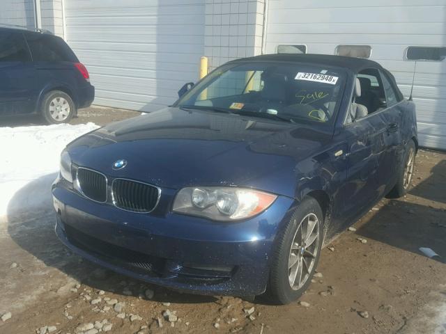 WBAUN1C57BVH83260 - 2011 BMW 128 I BLUE photo 2