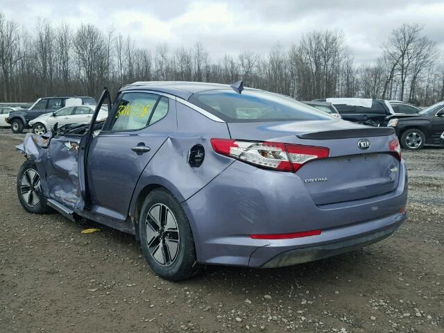 KNAGM6AD1C5026168 - 2012 KIA OPTIMA HYB BLUE photo 3