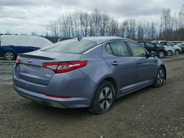 KNAGM6AD1C5026168 - 2012 KIA OPTIMA HYB BLUE photo 4