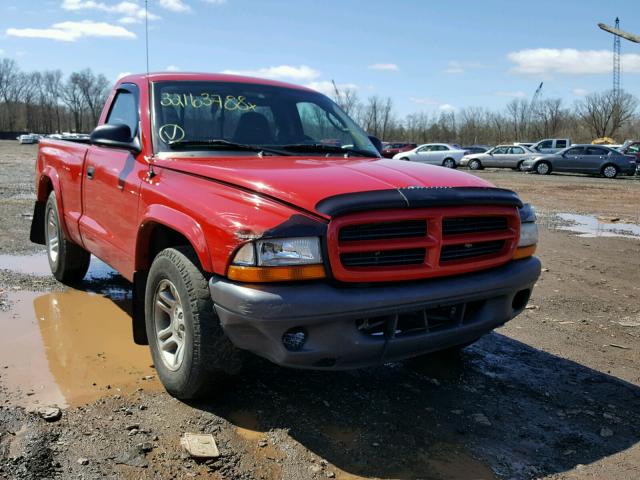 1D7FL16X83S344959 - 2003 DODGE DAKOTA SXT RED photo 1