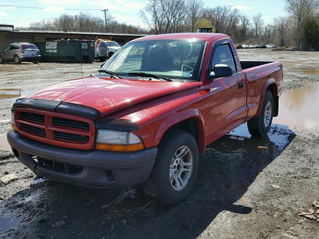 1D7FL16X83S344959 - 2003 DODGE DAKOTA SXT RED photo 2