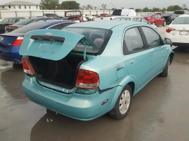 KL1TG52635B403609 - 2005 CHEVROLET AVEO LT GREEN photo 4