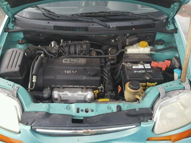 KL1TG52635B403609 - 2005 CHEVROLET AVEO LT GREEN photo 7