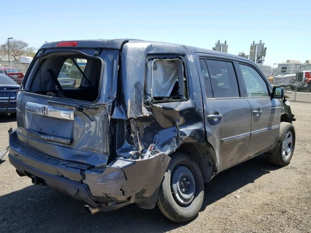 5FNYF3H52AB016321 - 2010 HONDA PILOT EXL GRAY photo 4