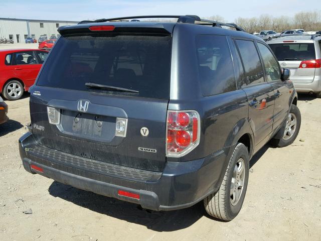 2HKYF185X6H501223 - 2006 HONDA PILOT EX BLUE photo 4