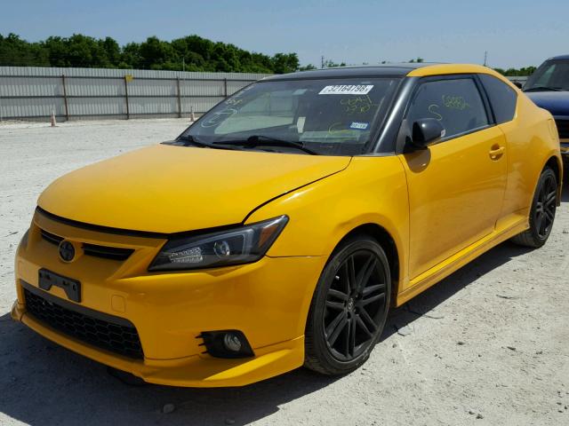 JTKJF5C75C3024332 - 2012 TOYOTA SCION TC YELLOW photo 2