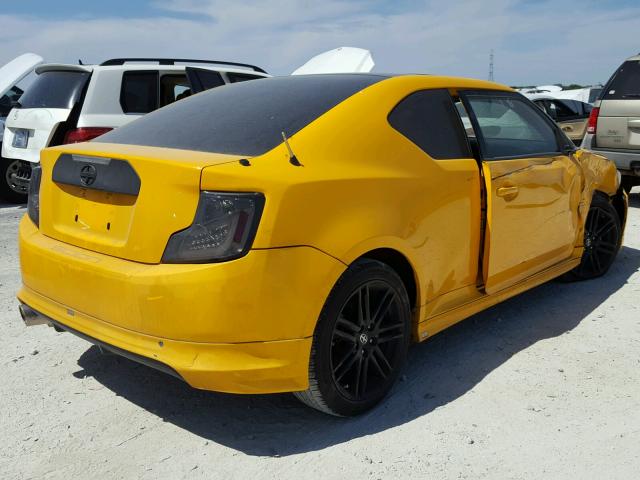 JTKJF5C75C3024332 - 2012 TOYOTA SCION TC 黄色 照片 4