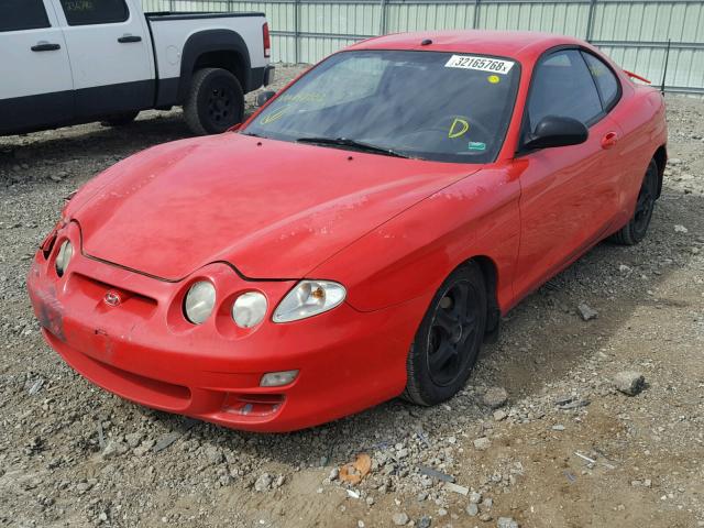 KMHJG25FXYU197803 - 2000 HYUNDAI TIBURON RED photo 2