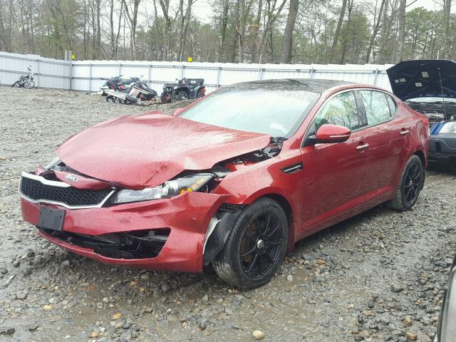 5XXGN4A71DG208797 - 2013 KIA OPTIMA EX RED photo 2