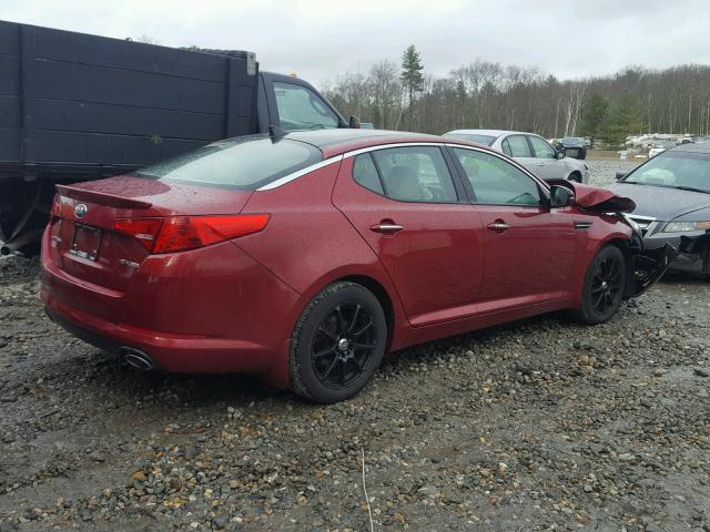 5XXGN4A71DG208797 - 2013 KIA OPTIMA EX RED photo 4