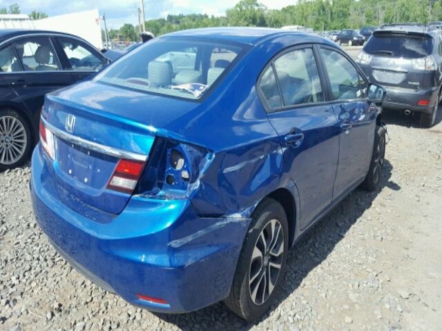 19XFB2F89FE236448 - 2015 HONDA CIVIC EX BLUE photo 4