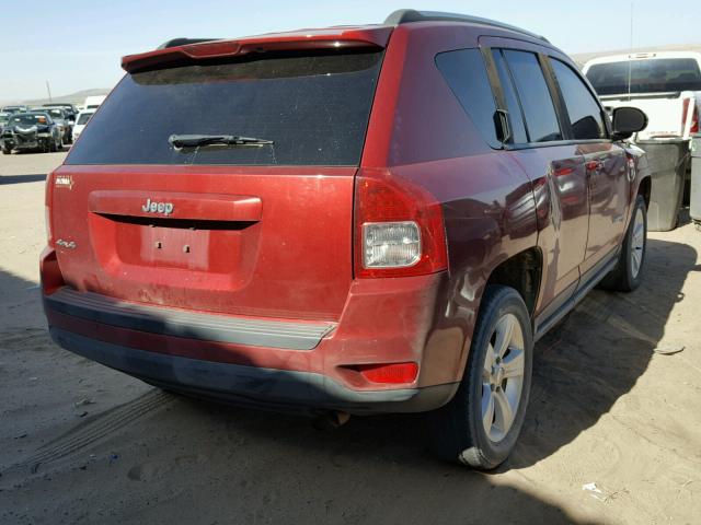 1C4NJDBB3DD262814 - 2013 JEEP COMPASS SP RED photo 4