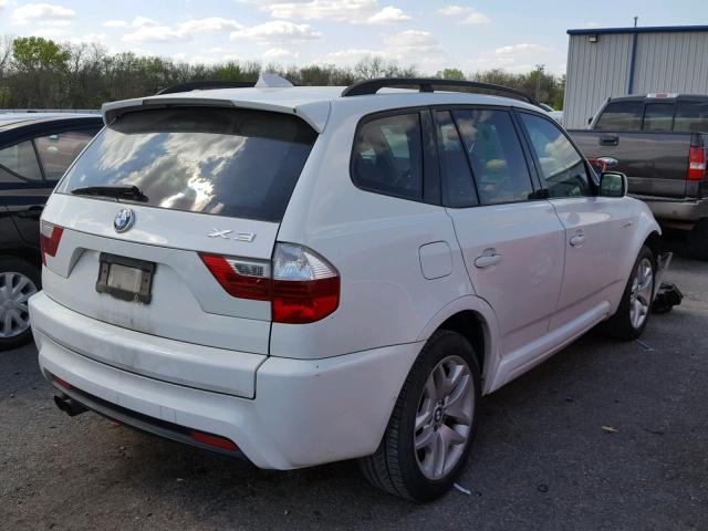 WBXPC93477WF23814 - 2007 BMW X3 3.0SI WHITE photo 4