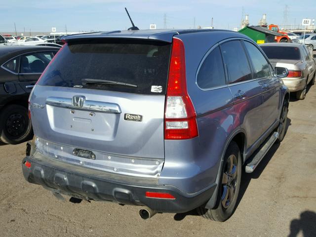 JHLRE48728C025612 - 2008 HONDA CR-V EXL BLUE photo 4