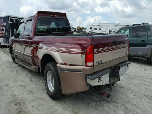 1FTWW32F7YEC58106 - 2000 FORD F350 SUPER RED photo 3