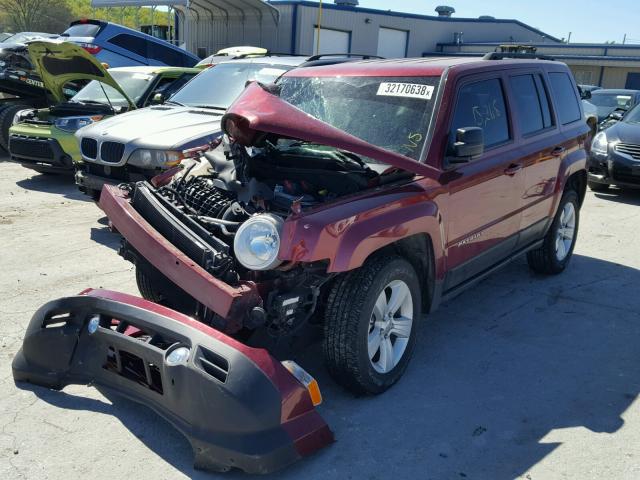 1C4NJRBBXGD673936 - 2016 JEEP PATRIOT SP MAROON photo 2