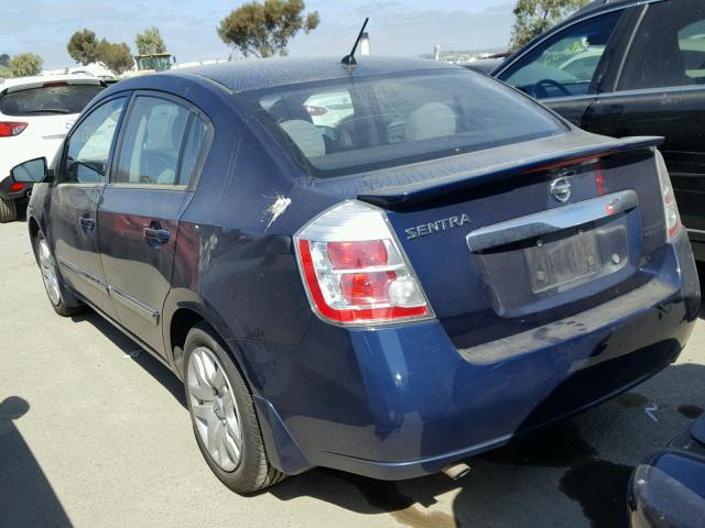 3N1AB6AP0BL664420 - 2011 NISSAN SENTRA 2.0 BLUE photo 3