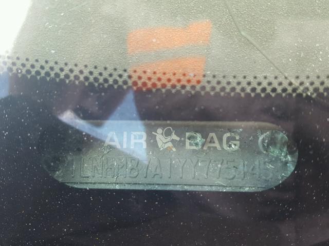 1LNHM87A1YY775145 - 2000 LINCOLN LS შავი ფოტო 9