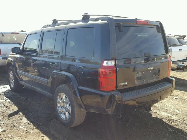 1J8HG48KX7C619492 - 2007 JEEP COMMANDER BLACK photo 3