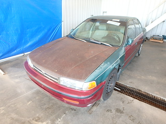 1HGCB7651PA185345 - 1993 HONDA ACCORD TWO TONE photo 2