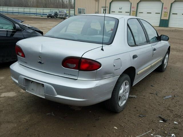 1G1JC524017414518 - 2001 CHEVROLET CAVALIER B SILVER photo 4