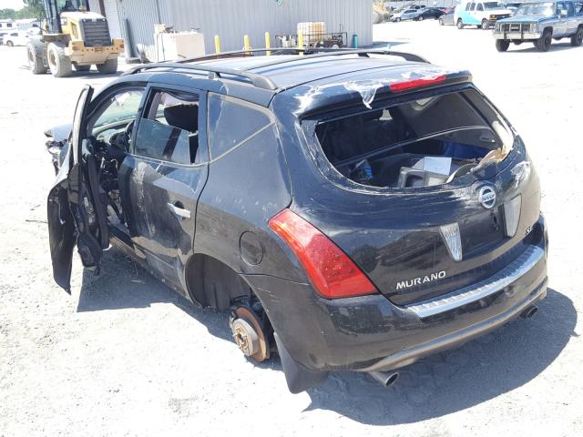 JN8AZ08T97W518581 - 2007 NISSAN MURANO SL BLACK photo 3