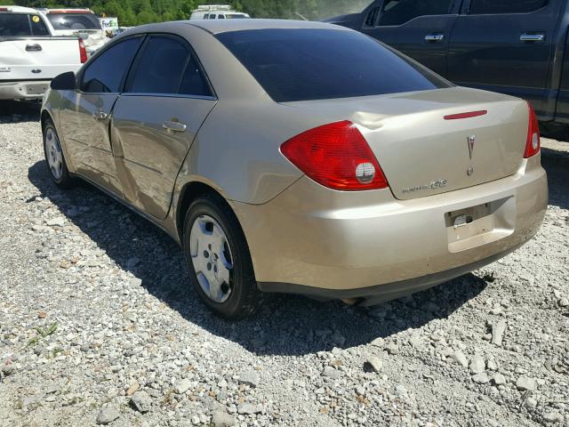 1G2ZF58B474161435 - 2007 PONTIAC G6 VALUE L GOLD photo 3