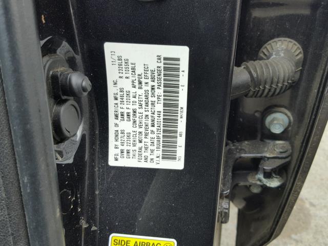 19UUA9F52EA001448 - 2014 ACURA TL TECH GRAY photo 10