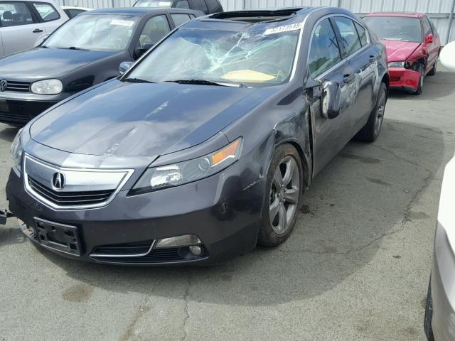 19UUA9F52EA001448 - 2014 ACURA TL TECH GRAY photo 2