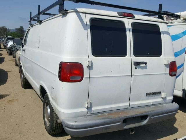 2B7HB21Y5SK521794 - 1995 DODGE RAM VAN B2 WHITE photo 3