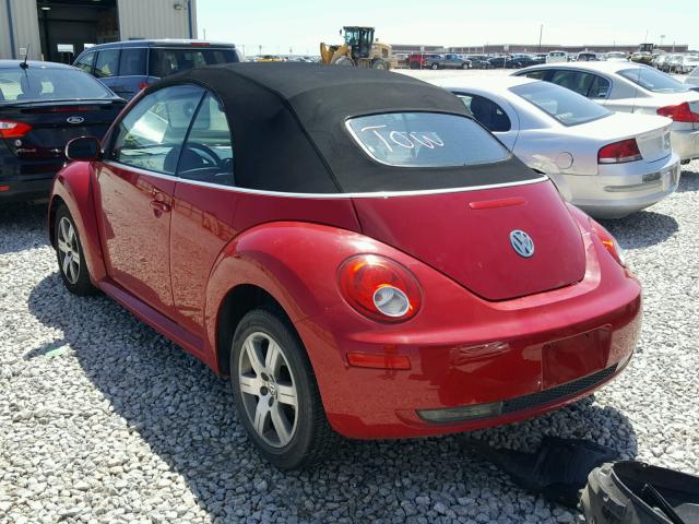 3VWRF31Y56M332207 - 2006 VOLKSWAGEN NEW BEETLE 红色 照片 3