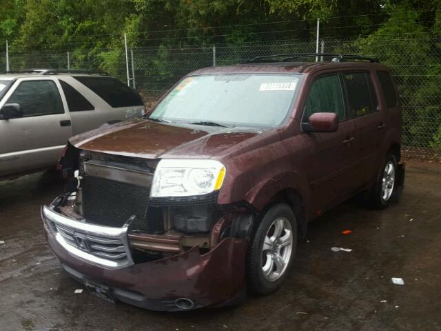 5FNYF3H77DB005059 - 2013 HONDA PILOT EXLN MAROON photo 2