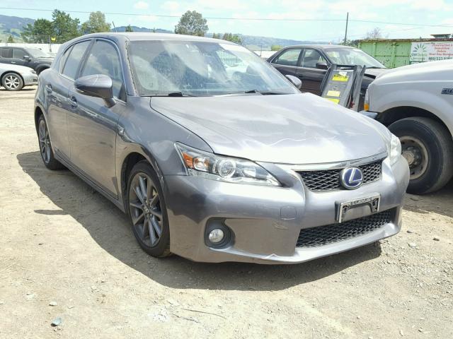 JTHKD5BH4C2096607 - 2012 LEXUS CT 200 GRAY photo 1