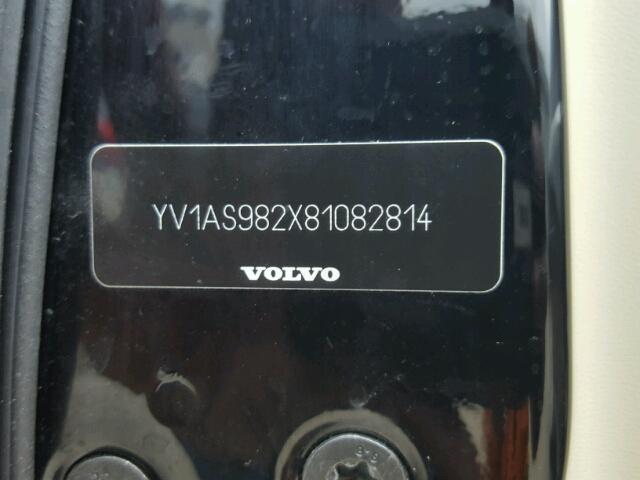 YV1AS982X81082814 - 2008 VOLVO S80 3.2 BLACK photo 10